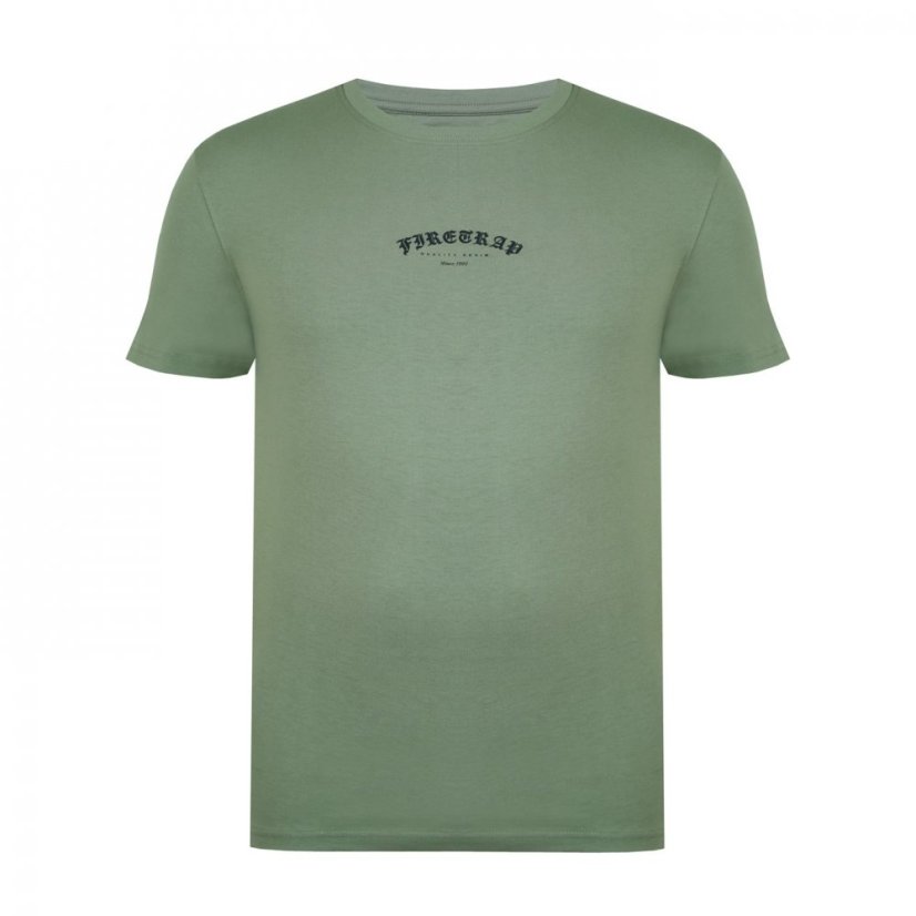 Firetrap Trek T Shirt Mens Lt Khaki