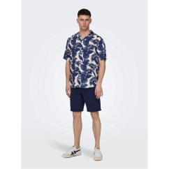 Only Men's Chino Shorts Dark Navy