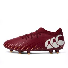 Canterbury Speed Team Mens Firm Ground Rugby Boots Red Dahlia