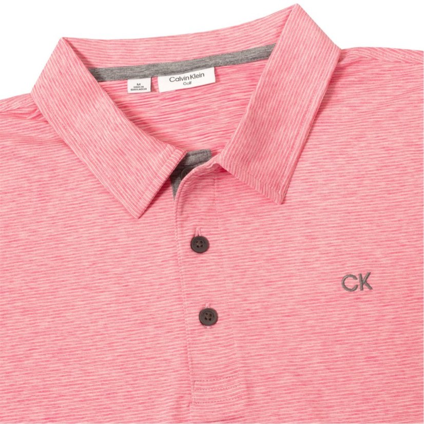 Calvin Klein Golf Men's Short-Sleeve Performance Polo Shirt Pink