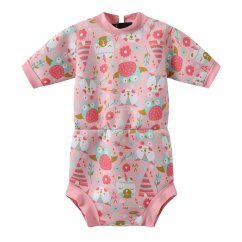 Star One Piece Swimsuit Babies Pink AOP