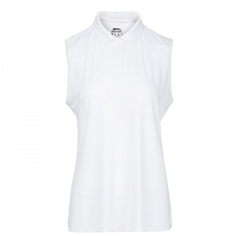 Slazenger Sleeveless Polo Shirt Womens White