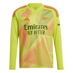 adidas Arsenal Long Sleeve Goalkeeper Shirt 2024 2025 Juniors Yellow