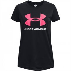 Under Armour Tech™ Print Fill Big Logo Short Sleeve Girls Black