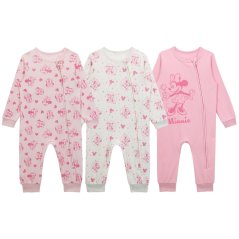 Character Babys Disney 3Pk Sleepsuit Minnie Mouse