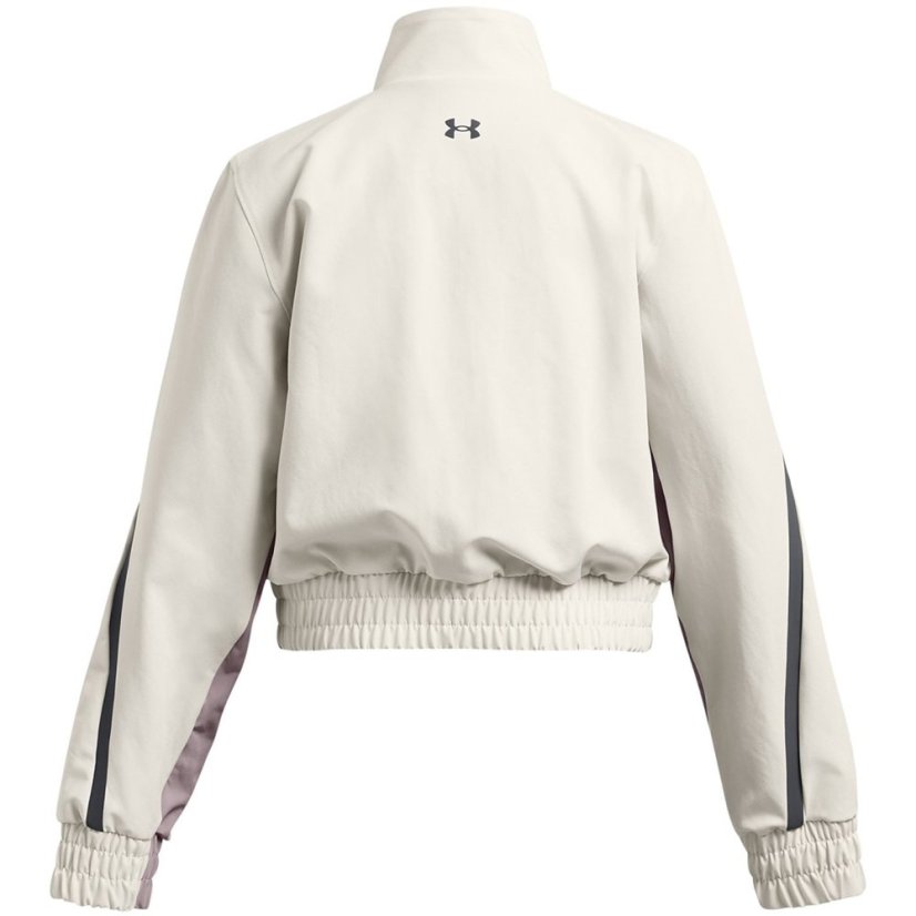 Under Armour Kids' Unstoppable Cropped Moisture-Wicking Performance Training Jacket White
