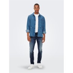 Only and Sons Men's Skinny Tapered Jeans Blue Denim