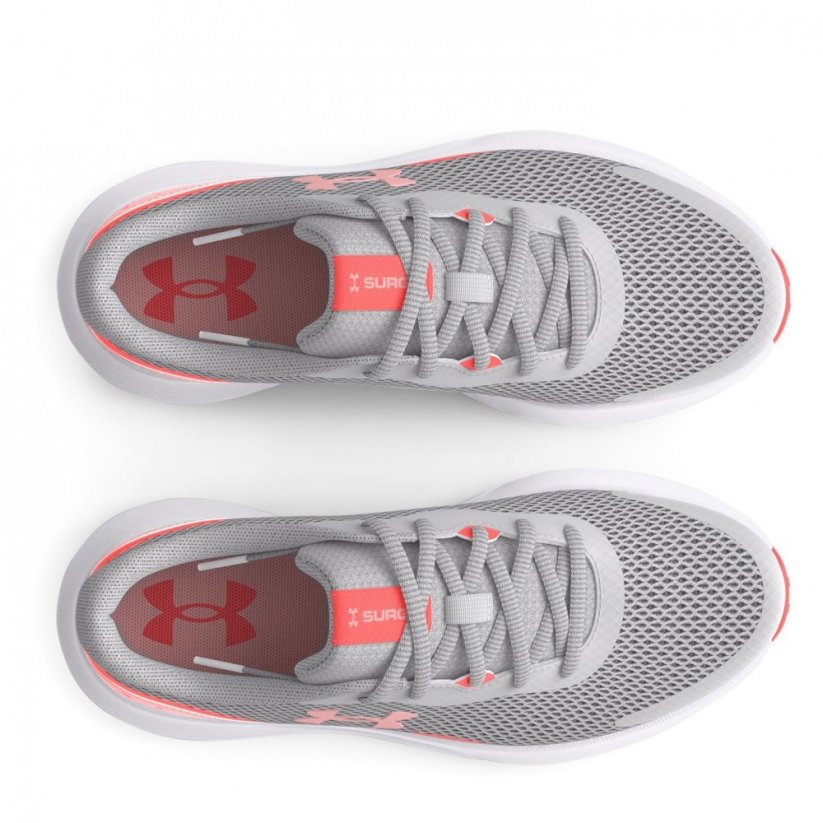 Under Armour Surge 3 Junior Trainers Halo Grey/Red