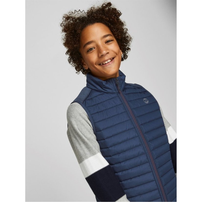 Jack and Jones Kids' Classic Sleeveless Zip Gilet Navy Blazer