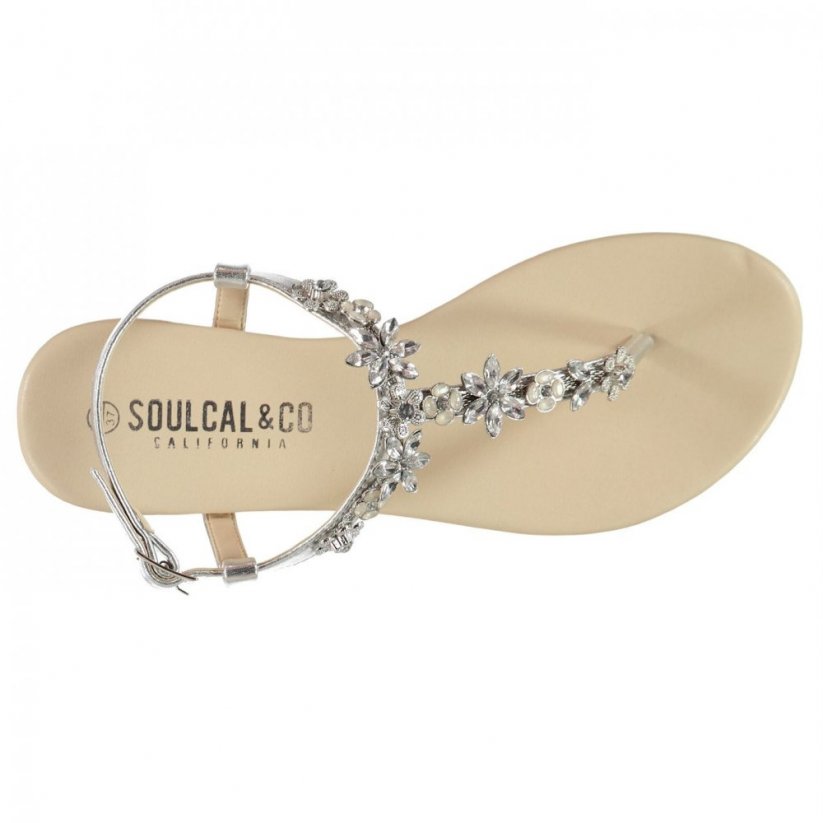 SoulCal Gem Toe Post Ladies Sandals velikost 7