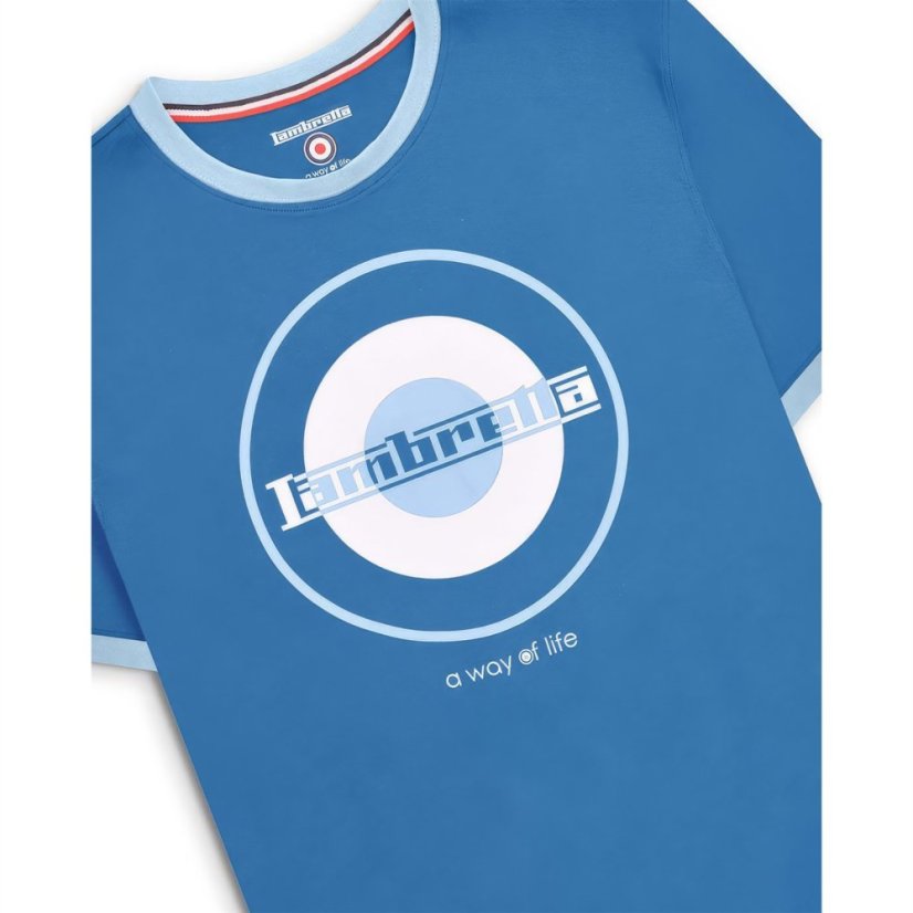 Lambretta Ringer Tee DBlue/Clear Sky