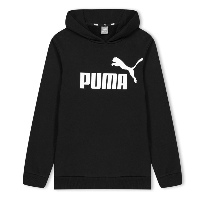 Puma Kids' ESS Logo Hooded Fleece Tracksuit Black/White