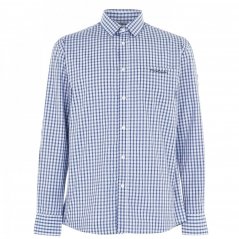 Pierre Cardin Long Sleeve Shirt Mens Blue Check