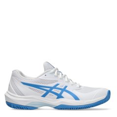 Asics Game FF Womens Tennis Shoes White/Blue