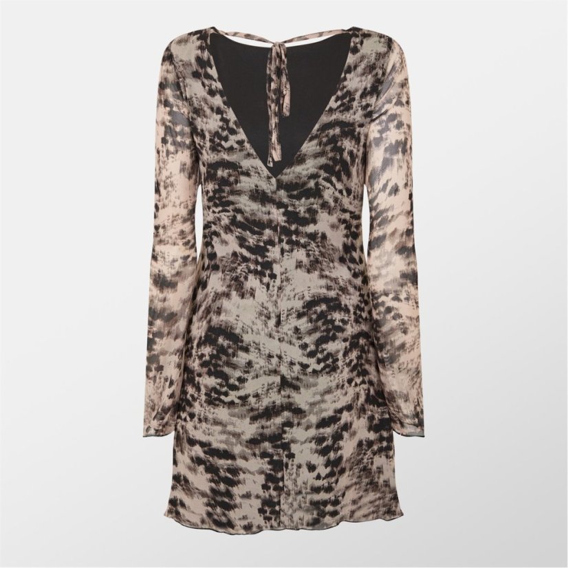 Firetrap Women's Tie Dye Mini Bodycon Dress Black Multi