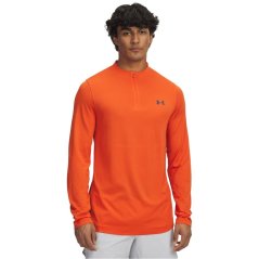 Under Armour Men's Rush Long-Sleeve Performance Gym Top Orange Base
