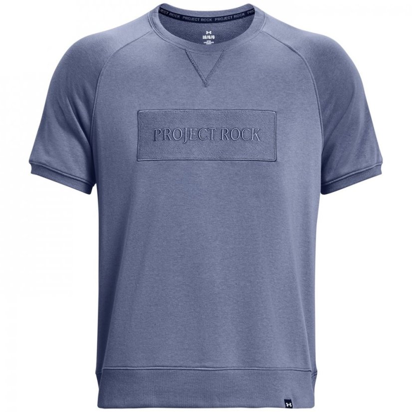 Under Armour Project Rock Terry Gym Top Mens Blue