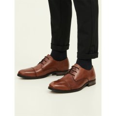 Jack and Jones Raymond Leather Shoe Mens Cognac