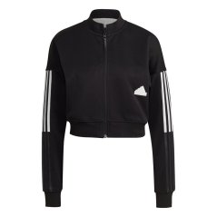 adidas Cropped Track Top Womens Sweatshirt Black