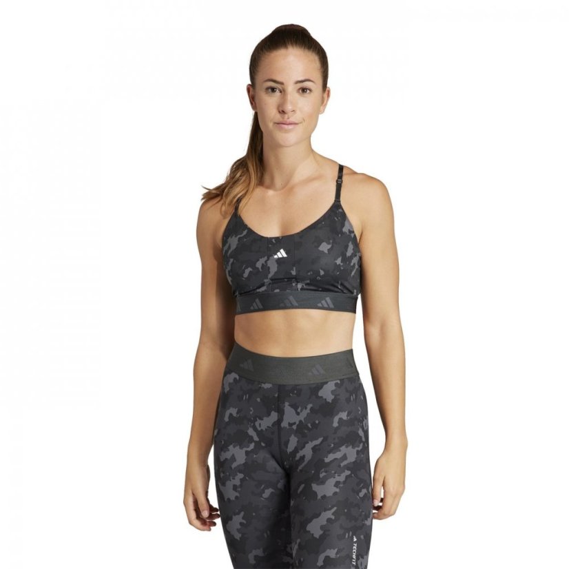 adidas Aeroreact Training Light-Support Techfit Bra Ld99 Grey/Carbon