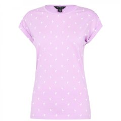 Miso Printed Boyfriend T Shirt Lilac