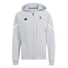 adidas Juventus Designed for Gameday Full-Zip Hoodie Adults Halo Silver
