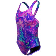 Nike Multi Print HydraStrong Swimsuit Junior Violet