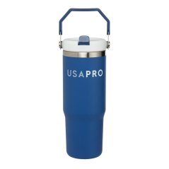 USA Pro Travel Cup with Flip Straw Bijou Blue