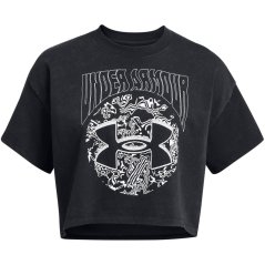 Under Armour Women's Dusk Dawn Cropped Short Sleeve T-Shirt Black