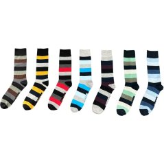 Firetrap Formal Socks 7 Pack Mens Bold Stripe
