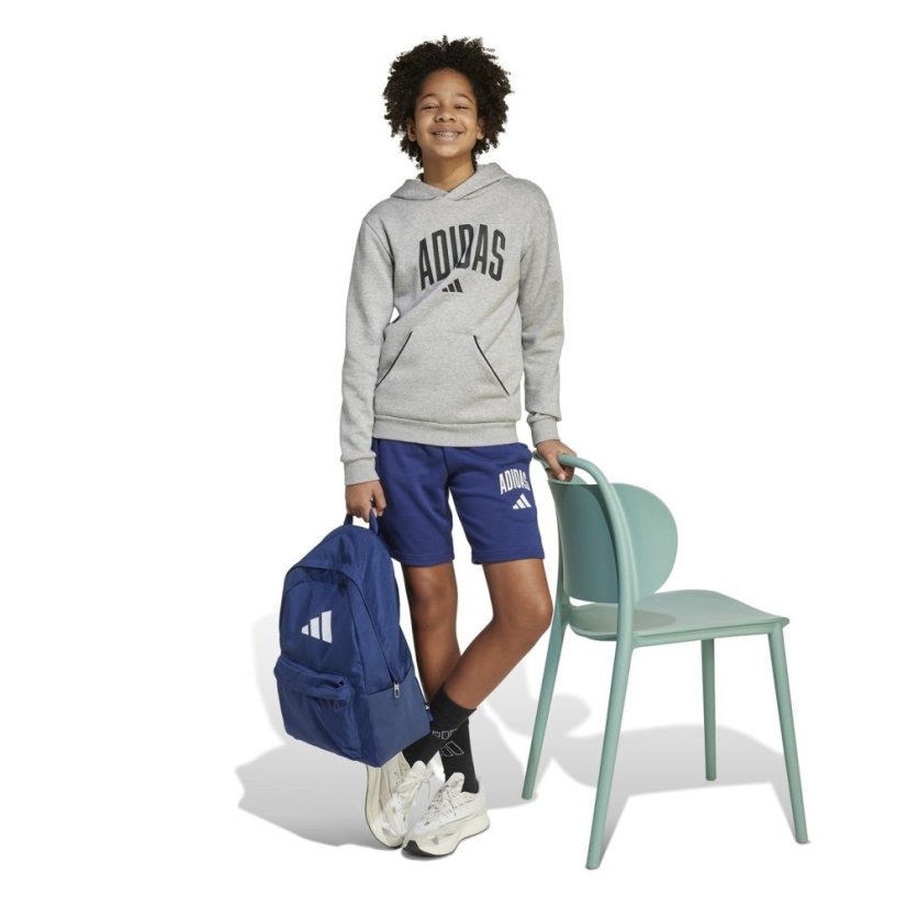 adidas Unisex Kids' Jersey Jogger Shorts Dk Blue/White