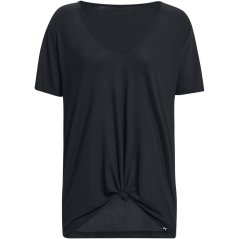 Under Armour Women's Deep V Short-Sleeve Performance Gym Top Black