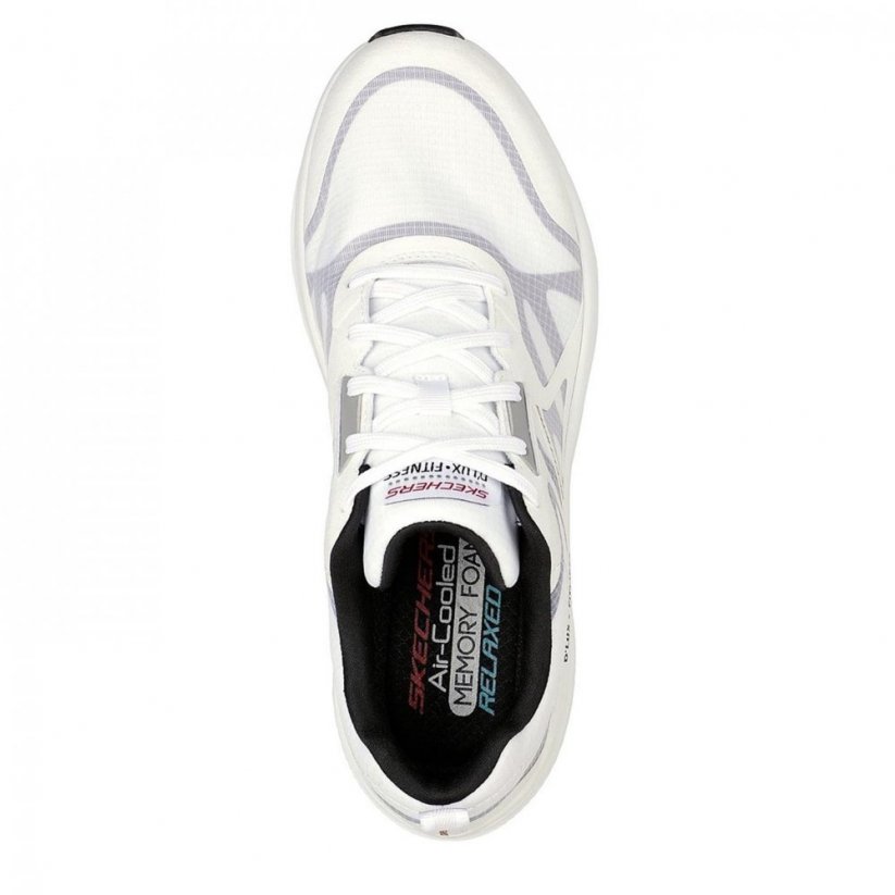 Skechers Mens D'lux Fit Trainers White/Black/Red