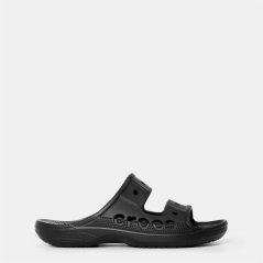 Crocs Baya Flat Sandals Black