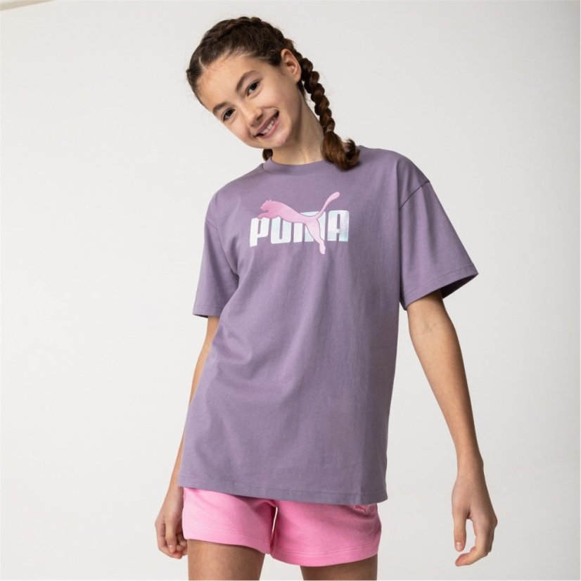 Puma Kids' Essentials Regular Fit T-Shirt Pale Plum