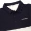 Calvin Klein Golf Men's Jc Block Short Sleeve Performance Polo Shirt Wht-Nvy