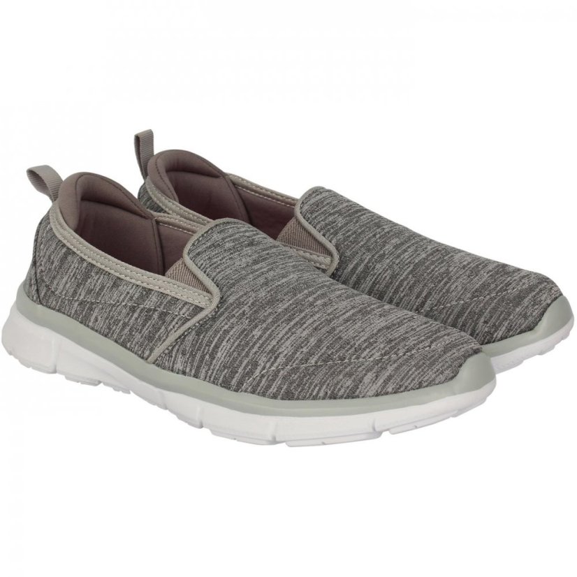 Slazenger Zeal Slip On Ladies Shoes GreyMarl/White