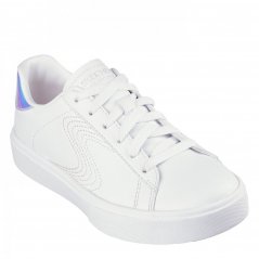 Skechers Color Pop Lace Up Sneaker W S Lo Runners Girls White