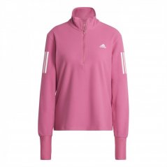 adidas Own the Run Half-Zip Sweatshirt Womens Pink