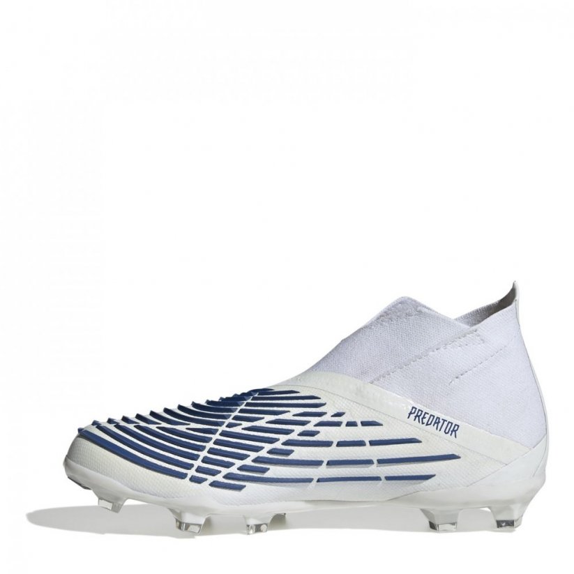 adidas Predator Edge+ Firm Ground Football Boots Kids White/Blue