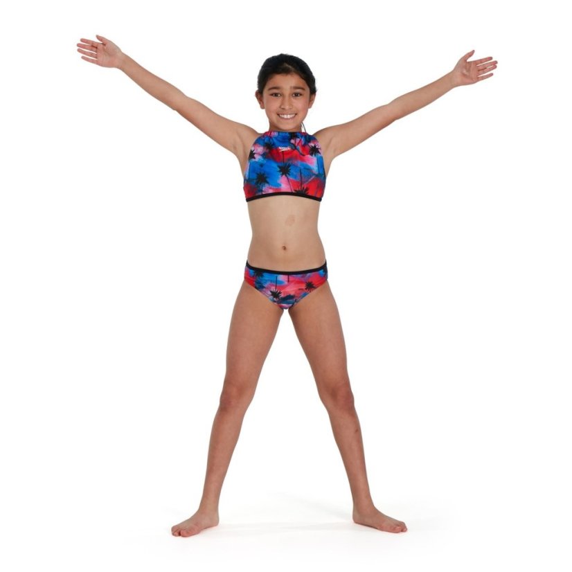Speedo Star 2 Piece Junior Girls Red/Blue