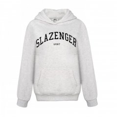 Slazenger Large Logo Hood Ice Grey Marl