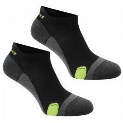 Karrimor 2 Pack Running Socks Mens Black/Fluo