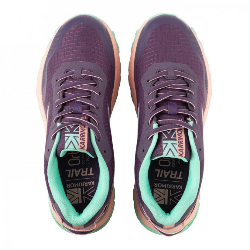 Karrimor Tempo 8 Ladies Trail Running Shoes Purple/Mint