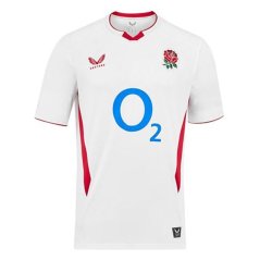 Castore England Rugby Home Authentic Shirt 2025 Adults White/Red