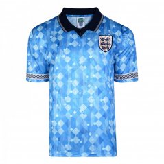 Score Draw England England 1990 Third Shirt Blue