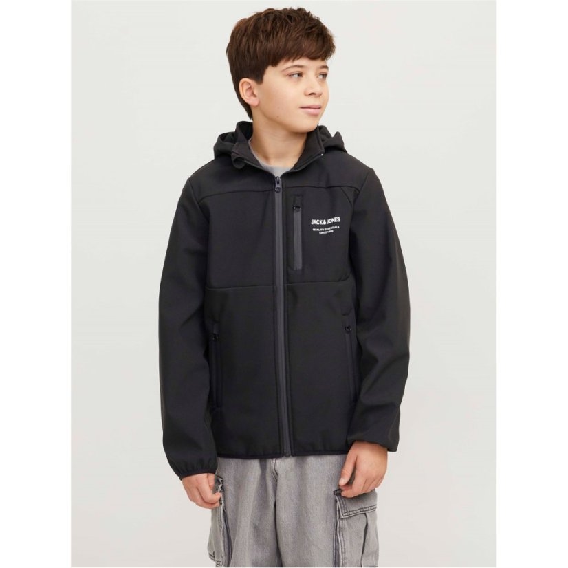 Jack and Jones Theo Softshell Jacket Junior Black