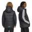 adidas Unisex Kids Essentials 3S Hooded Long Sleeve Puffer Jacket Black/White
