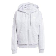 adidas Essentials 3 Stripe Zip Track dámska mikina Med Grey