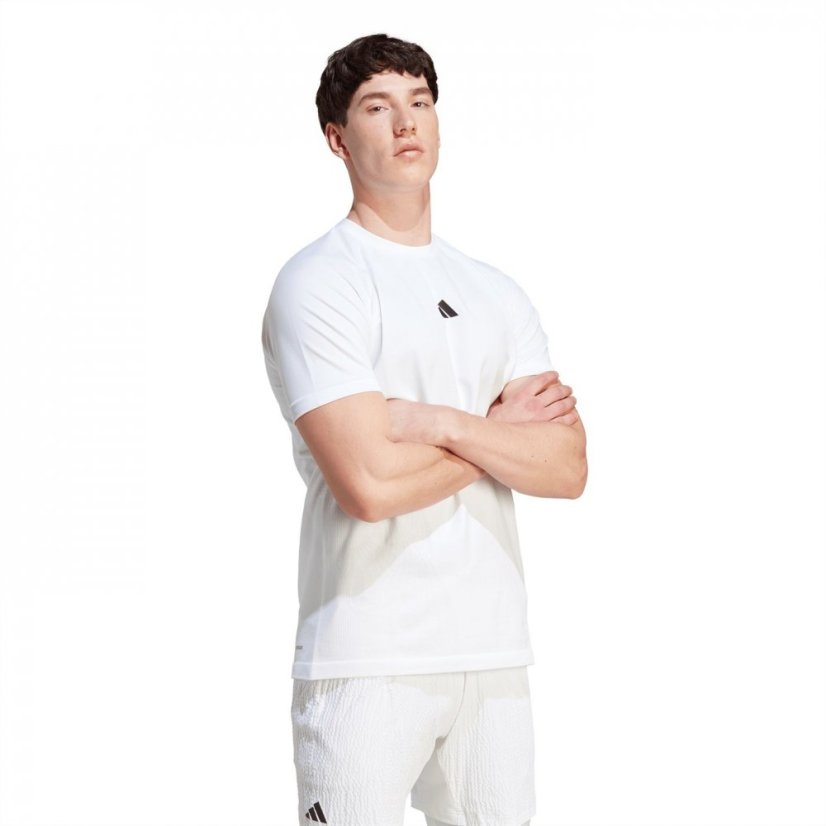 adidas AEROREADY Pro Seamless Tennis T-Shirt Mens White